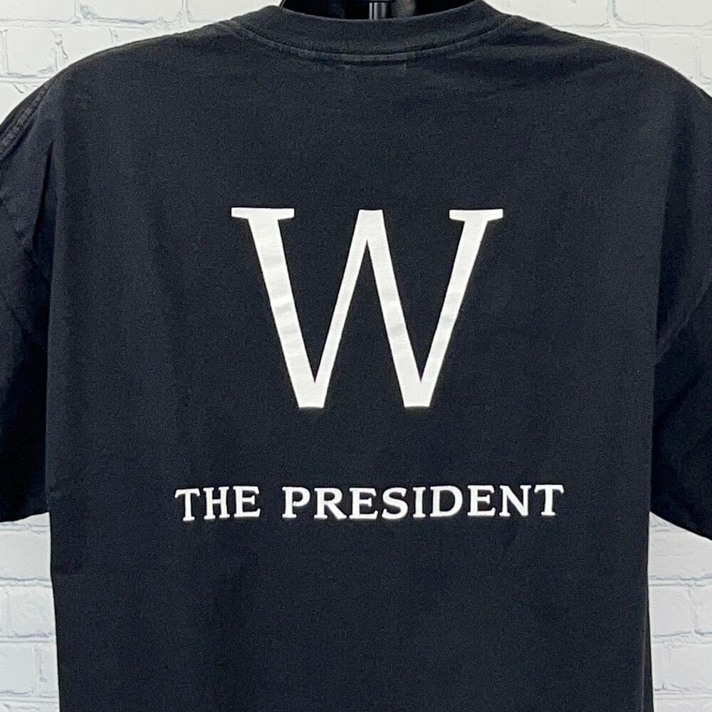 Vintage The President George W Bush T Shirt Black Political Republican XXL 2XL